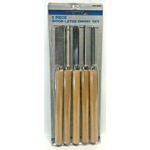 Tool Shop 5 Piece Wood Lathe Chisel Set Hardwood Handles Carbon Steel Original P